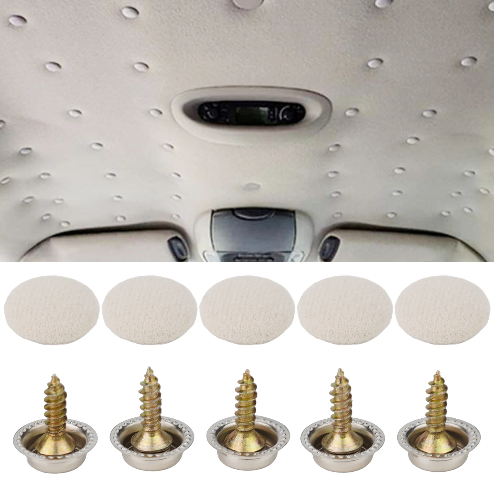 High Quality Car Roof Buckles for headliner Repair Metal Accessories Fixing Screw Cap For Buses Airplanes for caravans