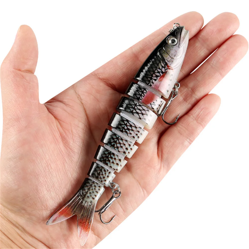 

Swimbait Lure 135mm 19g Multi Joint Slow Sinking Bionic Fish Hard Bait for Bass Carp Fishing with Treble Hook Tackle