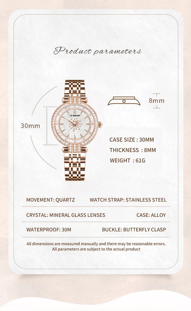 Luxury Rhinestone Women's Watch Fashion Quartz Timepiece with Stainless Steel Strap Sparkling Gift for Ladies