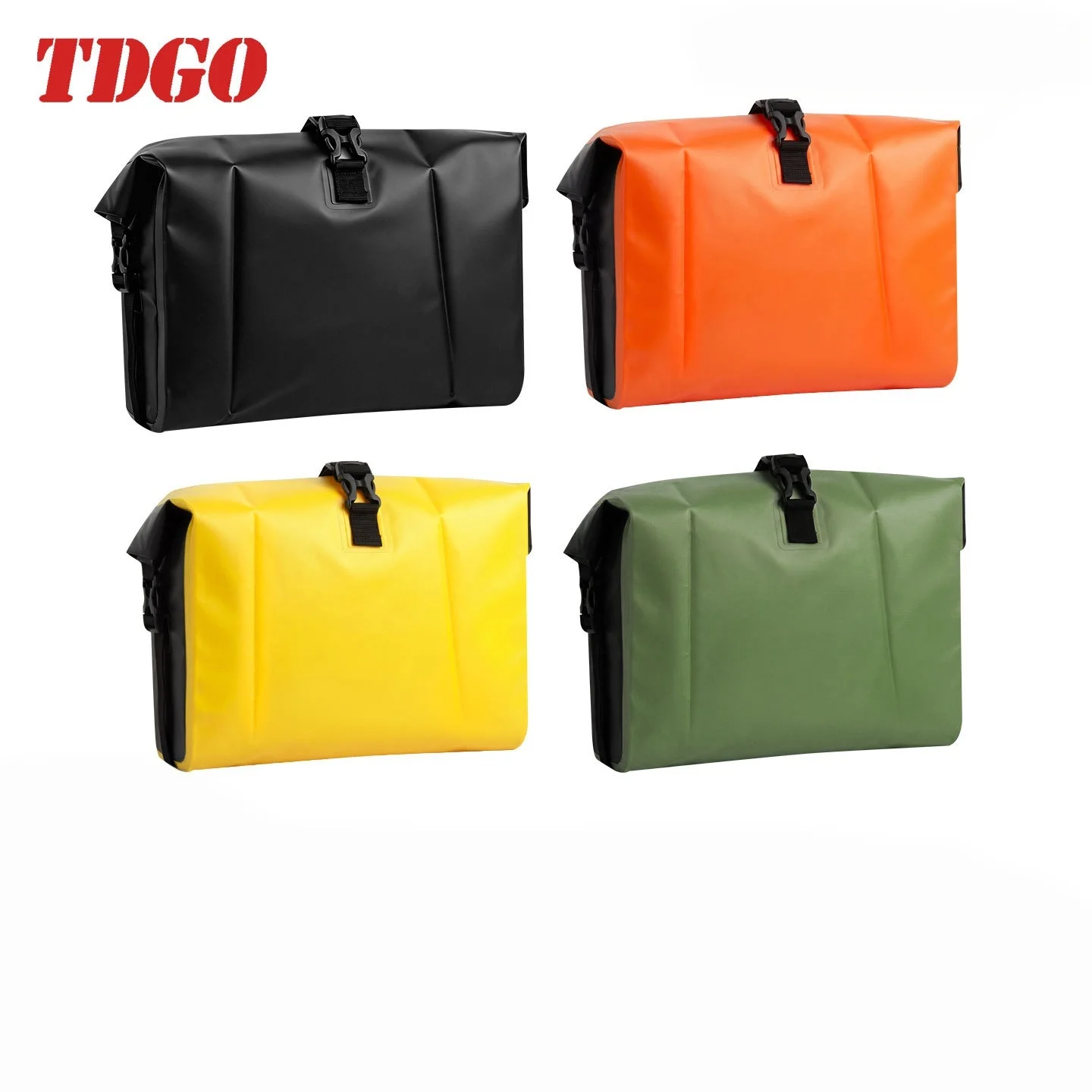9LWaterproof Roll Top Bike Pannier Large Capacity Bicycle Rear Rack Bag Wear Resistant PVC Cycling Storage Pack for Road Mountai