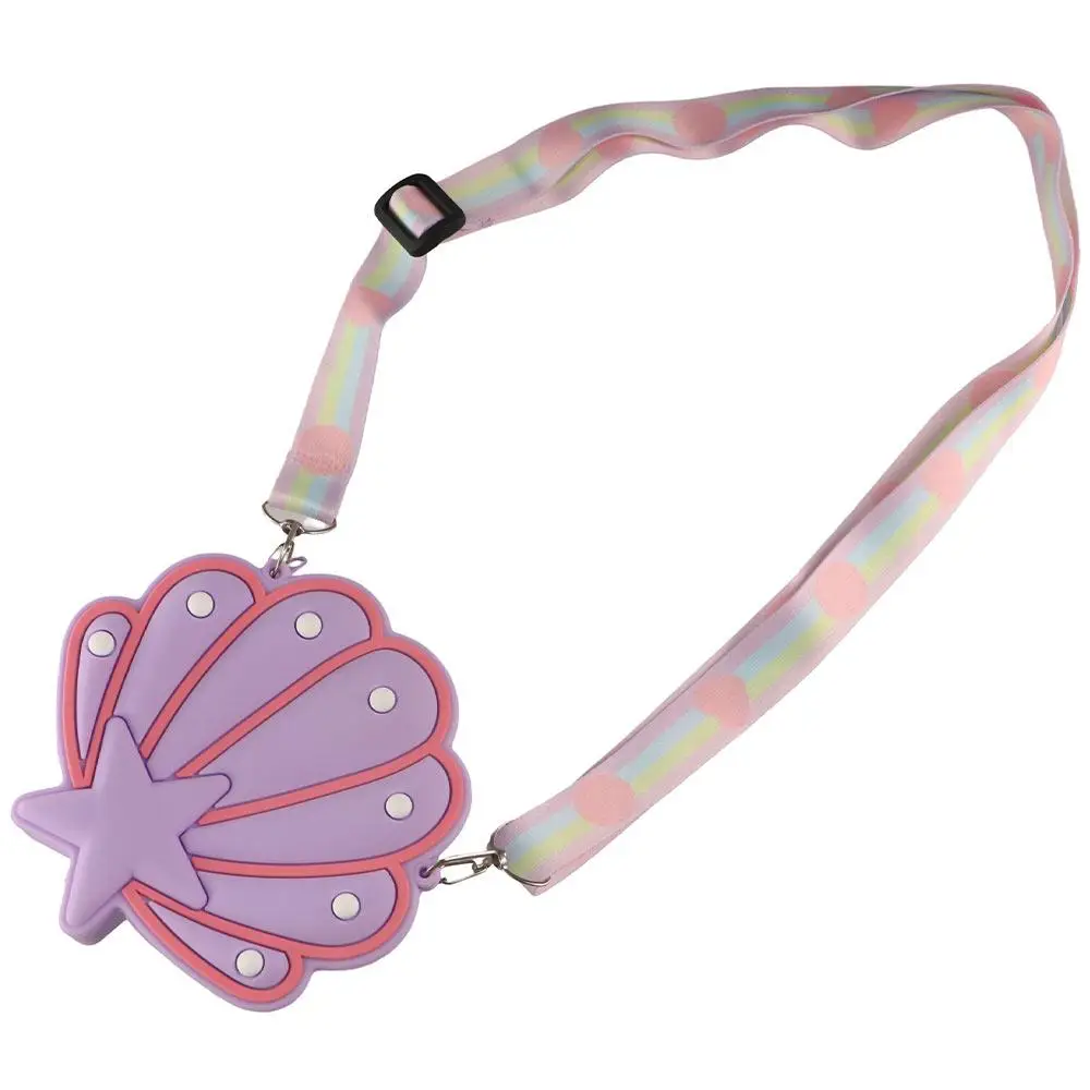 Water-proof Silicone Shell Bags Adjustable Strap Soft Seashell Crossbody Pouch Adequate Capacity Lightweight Zipper Shoulder Bag