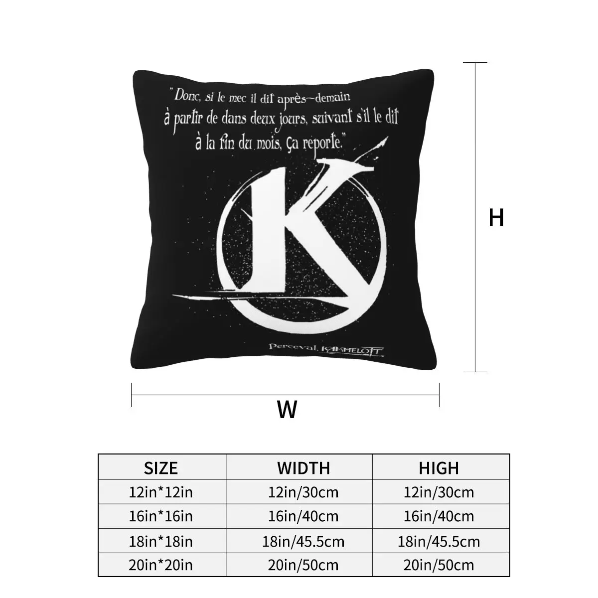 Kaamelott TV Drama Square Pillowcase Cushion Cover Pillow Case Throw Pillow Cover for Home Sofa Living Room