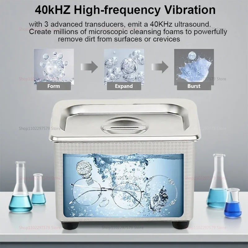 Ultrasonic Cleaners Use High Frequency Sound Waves For Deep Effortless Cleaning Ideal For Jewelry Watches Eyeglasses Dentures