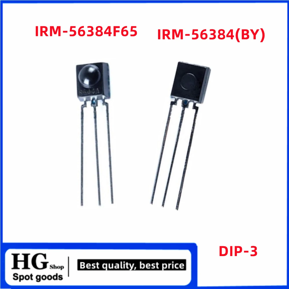 10PCS/Lot IRM-56384(BY) IRM-56384F65  DIP-3 IRM56384  Infrared Remote Control Receiver For WIFI Wireless Received