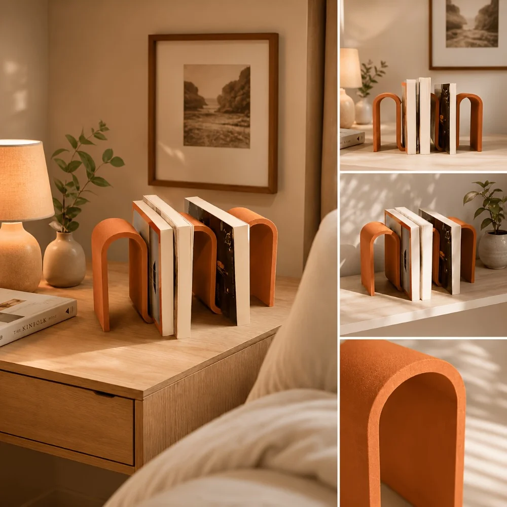 Modernes Skulpturales Bücherregal 3D-Gedruckter Buchständer Einzigartiges Dekoratives Regal für Zuhause – Detail 4
