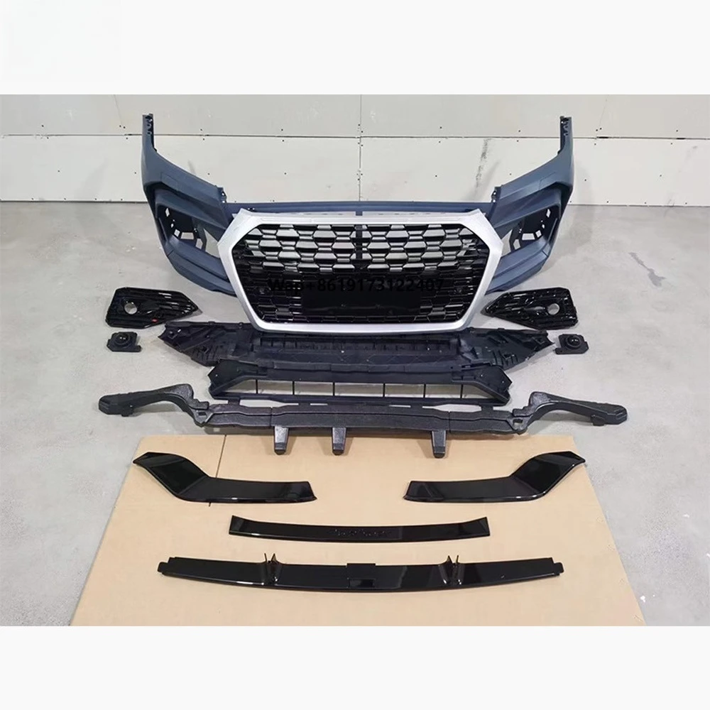 

2018-2020 for Q5 Modified with RSQ5 Front Bumper, Including Black and Silver Grille, RSQ5 Sport-style Front Bumper Assembly