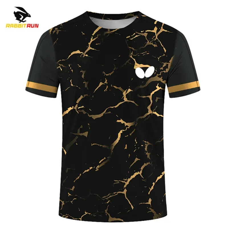 Camisetas de tenis de mesa para hombres y mujeres, camisetas de Bádminton de manga corta, uniformes de entrenamiento de competición, deportes de