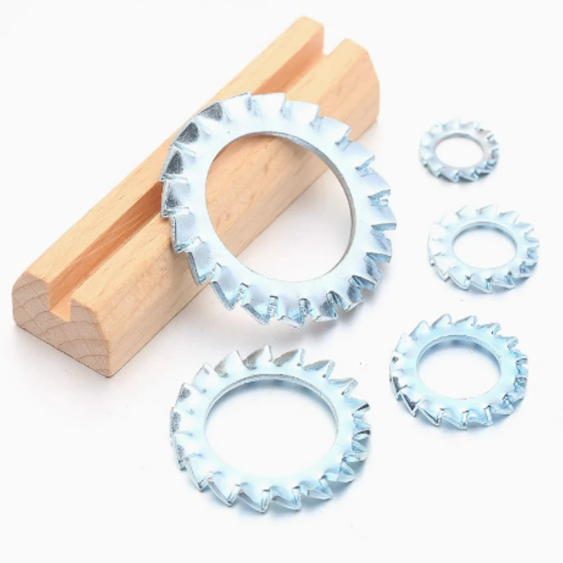 10-1000pcs M3 M4 M5 M6 M8 M10 M12 M14 M16 M20 M22-M30 65mn Manganese Steel External Internal Toothed Serrated Lock Washer Gasket