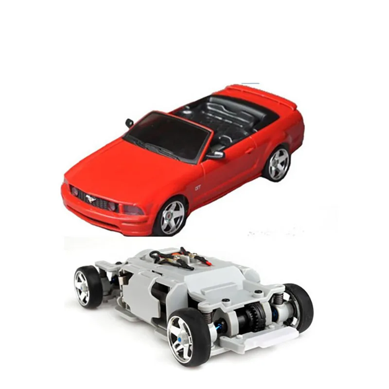 Mustang conversível modelo de carro de controle remoto, simulação, esportes ao ar livre, diversão, brinquedos para adultos e jovens, escala completa 1: 28