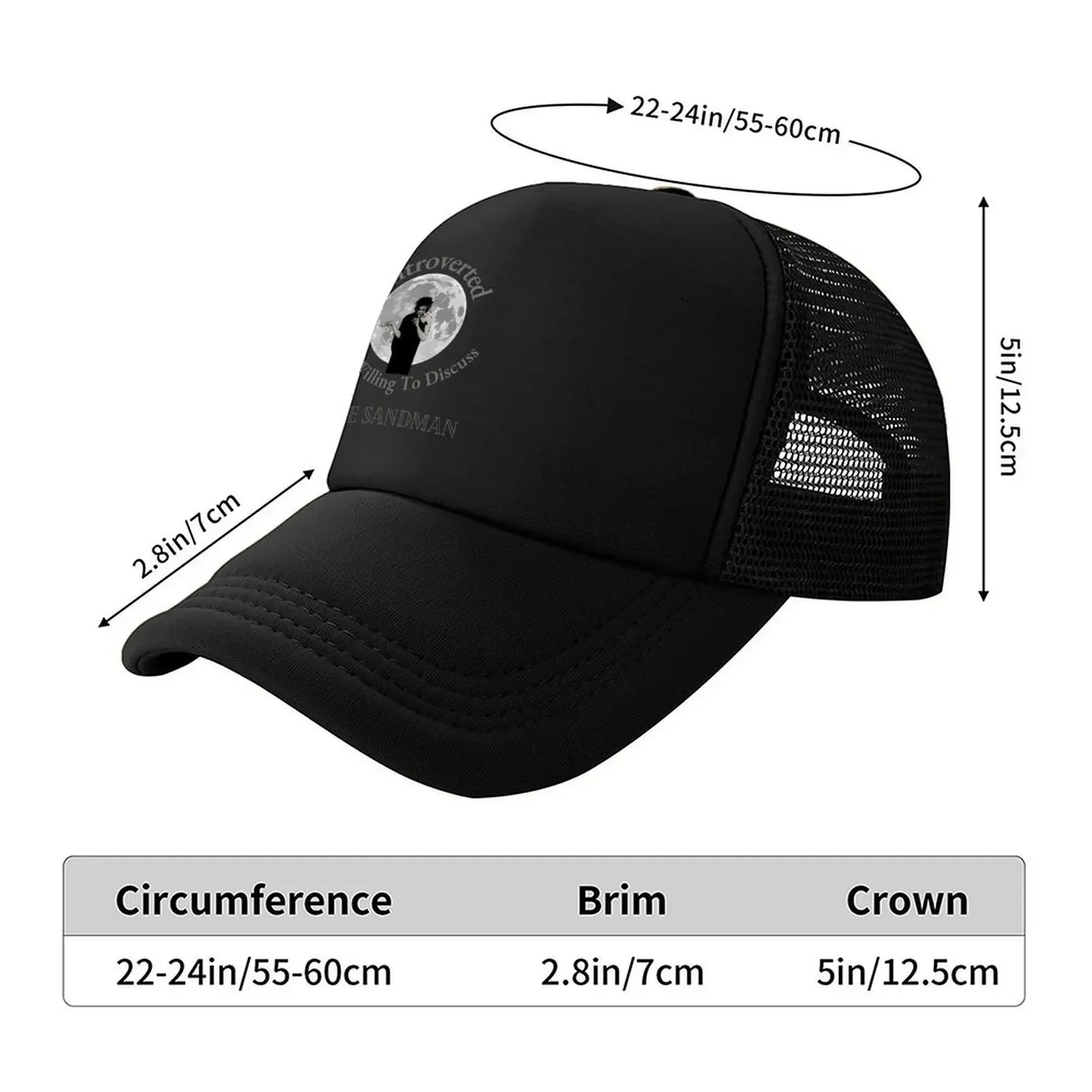 2026 Introverted But Willing To Discuss The Sandman Baseball Cap funny hat Visor Sun Hat For Children sun caps Men's Baseball Wo