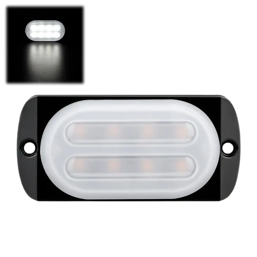 LED Side Marker Light White 12V 24V 8 LEDs 24 Watt Aluminum Alloy Waterproof for Pickup