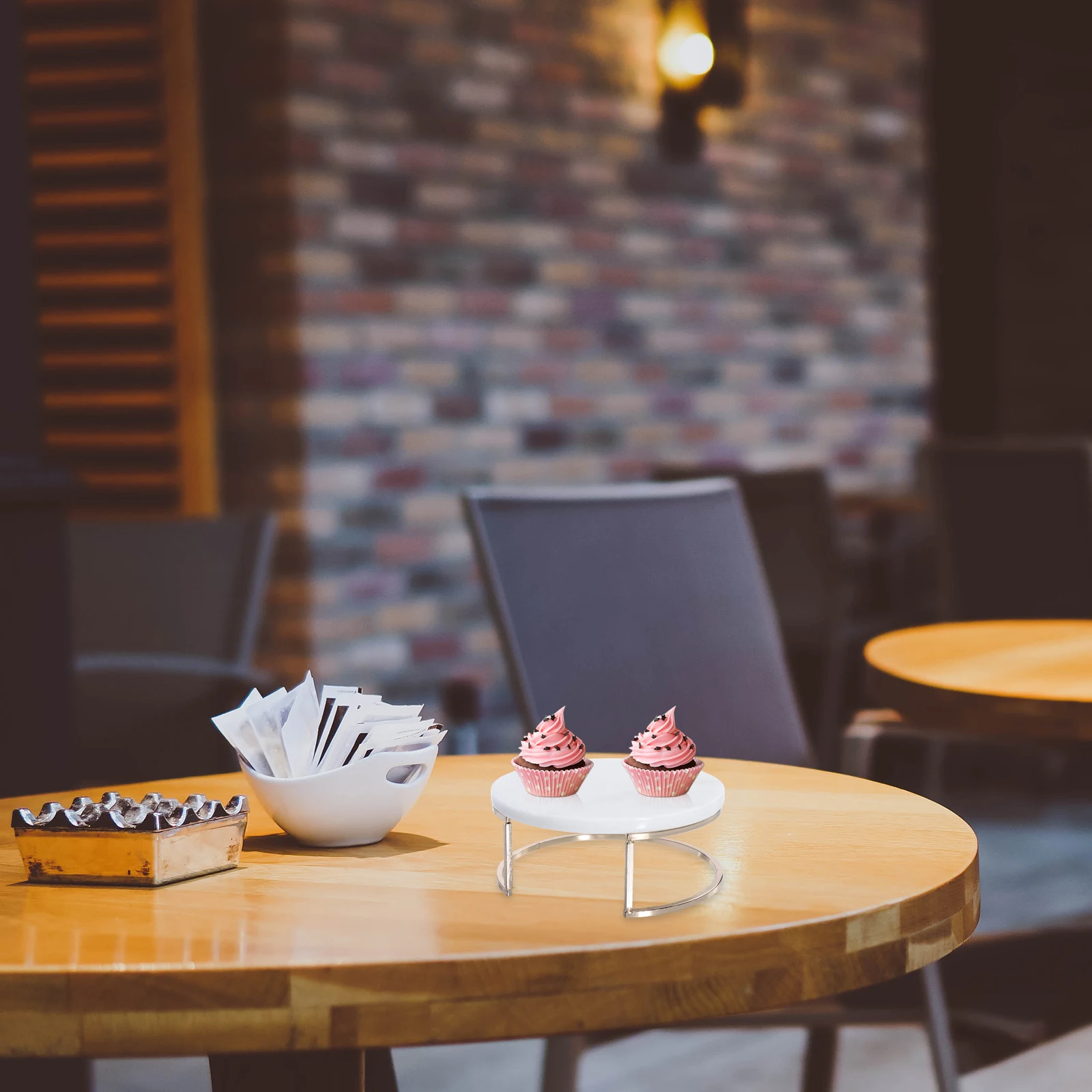 

Marble Tray Cake Display Pedestal Dessert Holder Thick Base Stable Placement Reusable Elegant Craftsmanship Baking Tray