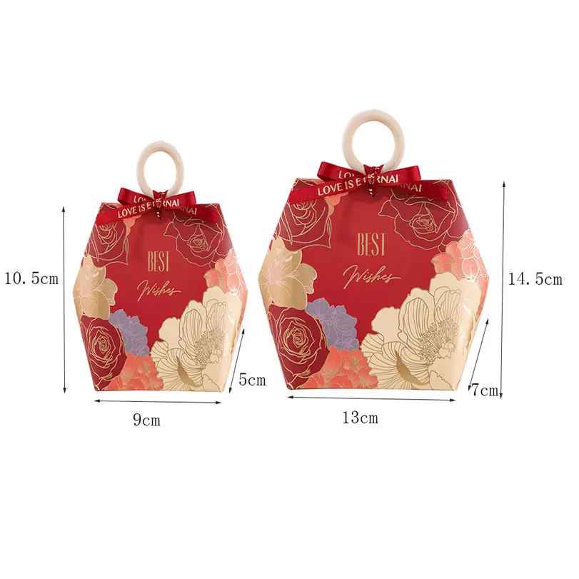Creative Wedding Candy Box with Wooden Ring, DIY Favors, Birthday Party Jelwery Gift Packing Box, Empty Paper Box view 6