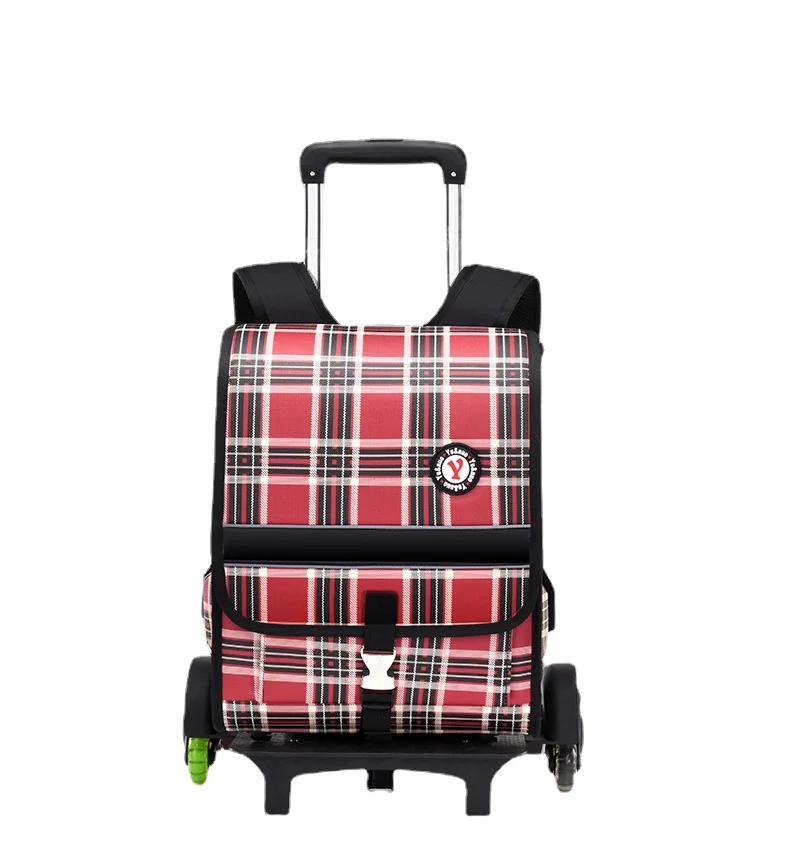 Zaino Trolley stile rtish con ruote zainetto impermeabile per zainetto per ragazze zaino per bambini