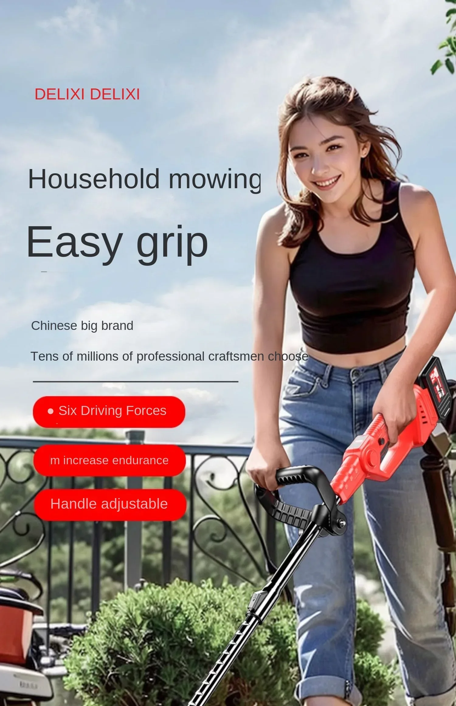 Electric lawn mower Small household Rechargeable lawn mowing Multifunctional  Artifact Lawn Mower