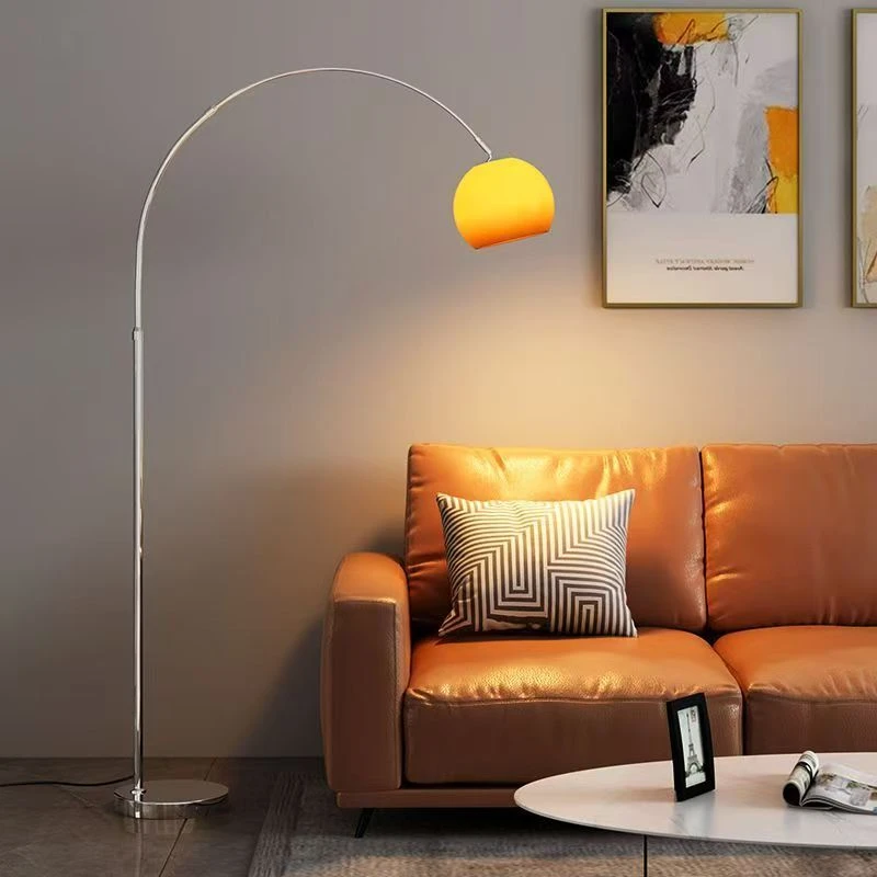 Nordic Style Fishing Theme Glass Lampshade Floor Lamp for Living Room Sofa Side Decorative Lighting Room Ambiance Enhancer