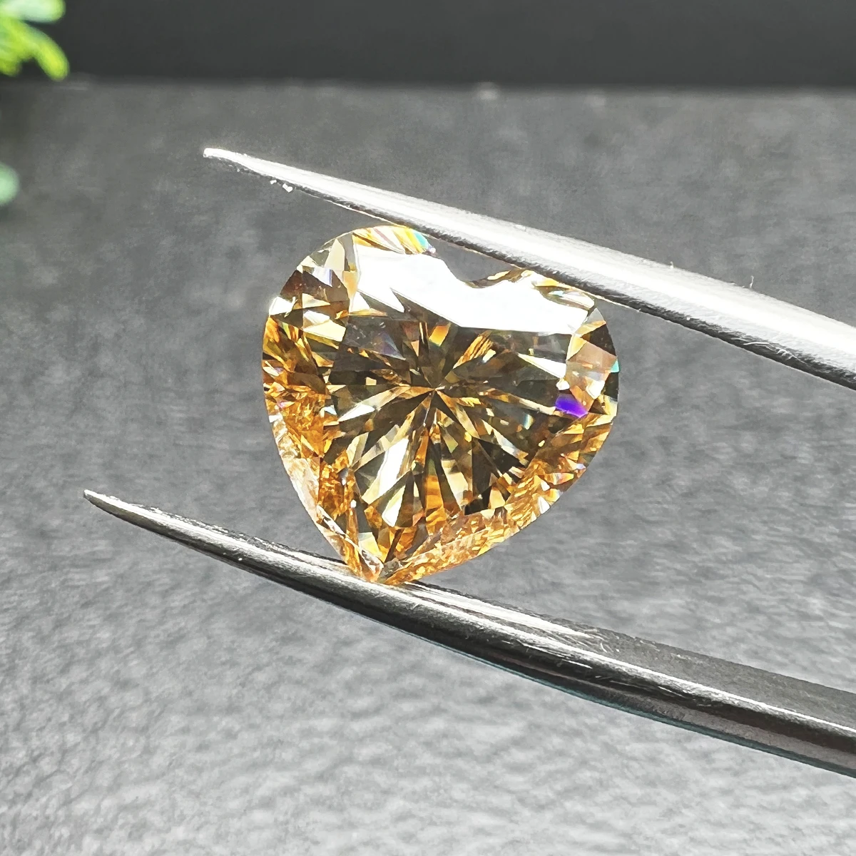 

Not Fade Moissanite Stone With Certificate Champagne Heart Cut Loose Diamond Gems 0.5ct To 3ct Beads Stone For Jewelry Wholesale