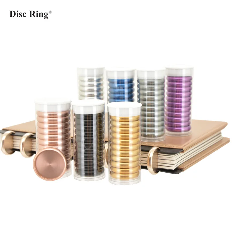 12pcs Metal Binding Discs Metal Buckle Mushroom Hole Loose-leaf Notebook Accessories Binding Ring Journal Diary Notebook Disc