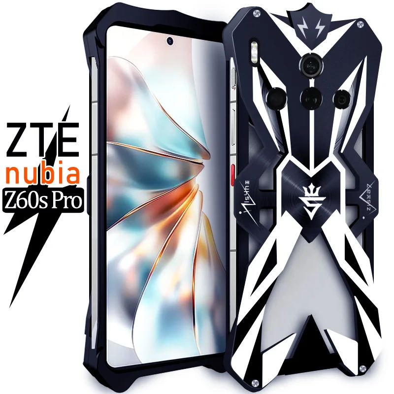 

Original Zimon Luxury Thor Heavy Duty Armor Metal Aluminum Phone Case Covers For ZTE Z60S Pro Bumper Cover For Z60 Ultra Cases