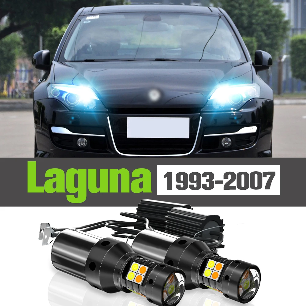 

2x LED Dual Mode Turn Signal+Daytime Running Light DRL Accessories Lamp For Renault Laguna 1993-2007 2002 2003 2004 2005 2006