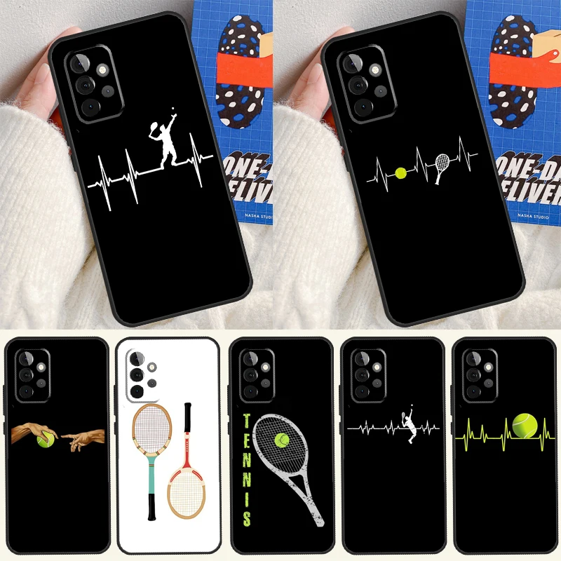 Tennis Ball Rackets Case For Samsung Galaxy A22 A16 A33 A36 A56 A26 A15 A55 A53 A35 A32 A52 A54 A34 A14 A05 A06