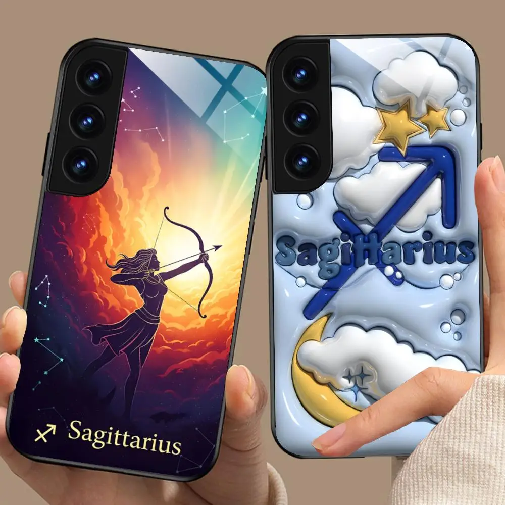 Zodiac Sign Sagittarius Phone Case for Samsung Galaxy A56 55 54 53 52 51 36 35 34 23 16 15 5G Glass Protective Cover