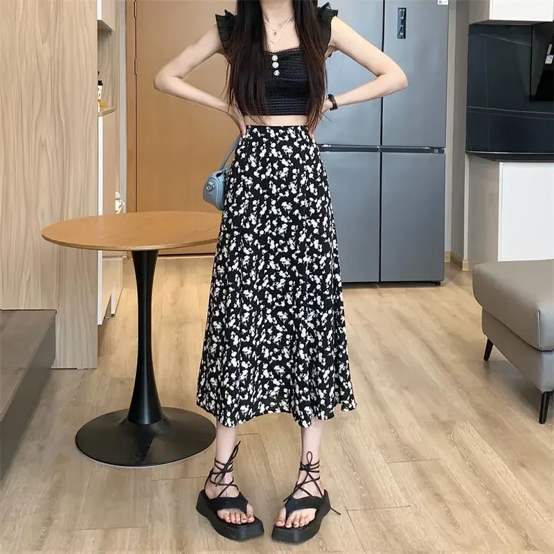 レディース パッチワークスカート 花柄 ミディ丈 ワンピース ハイブランド ヴィンテージ Vネック Y2K 新作 ハイクオリティ トレンド 2025 Aライン スカート