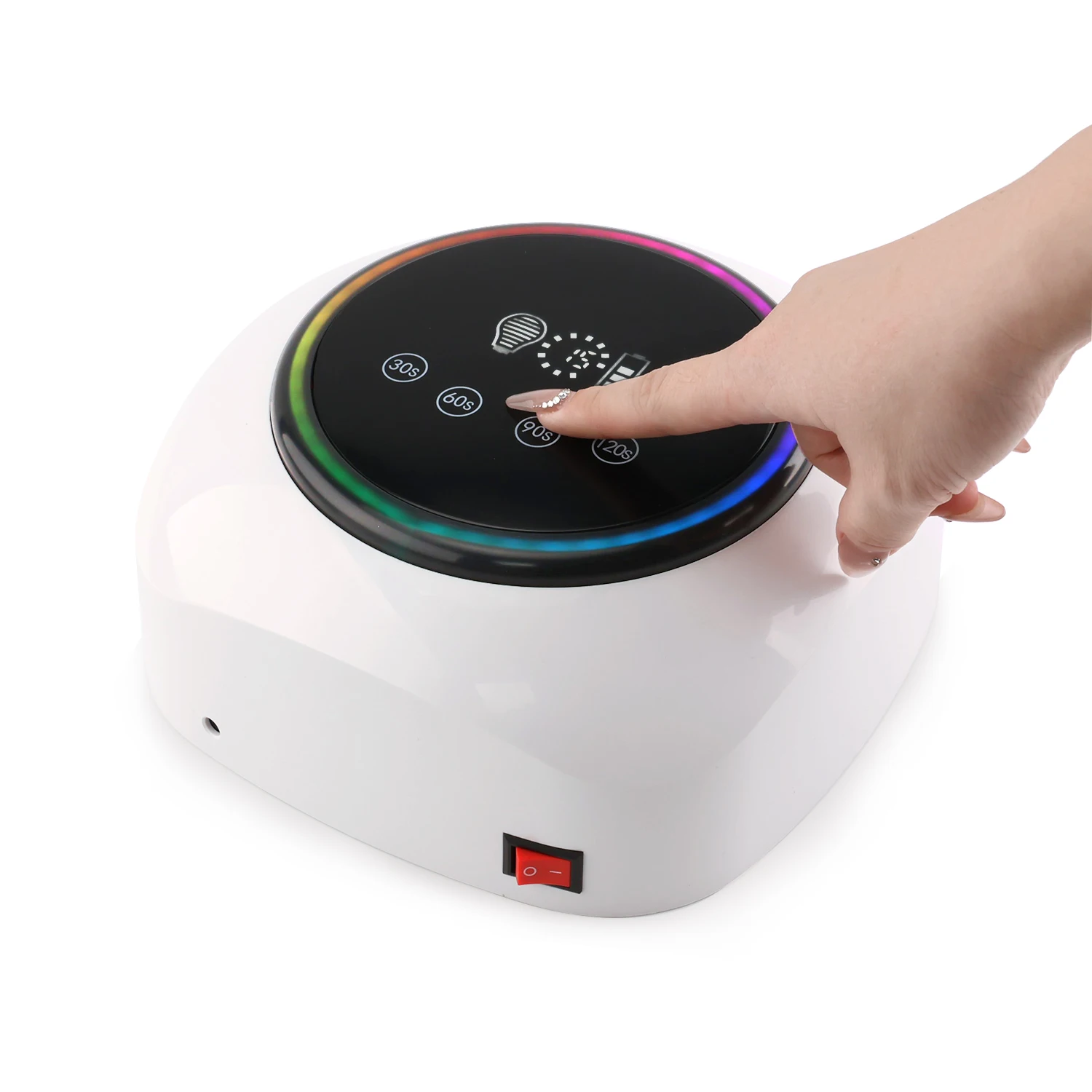 Draadloze cure-nagellamp 98W manicure oplaadbare batterij nageldroger voor het uitharden van polijsten 30 stuks roze LED's