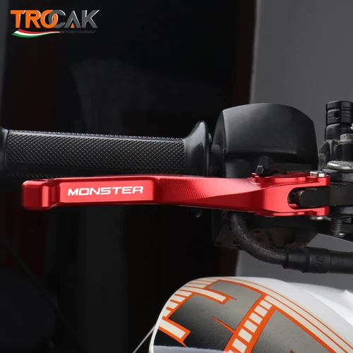 Imagen 2 del producto Para Ducati Monster 696 695 796 400 620 M 600 M 900 M 620 motocicleta CNC palancas de embrague de freno cortas ajustables