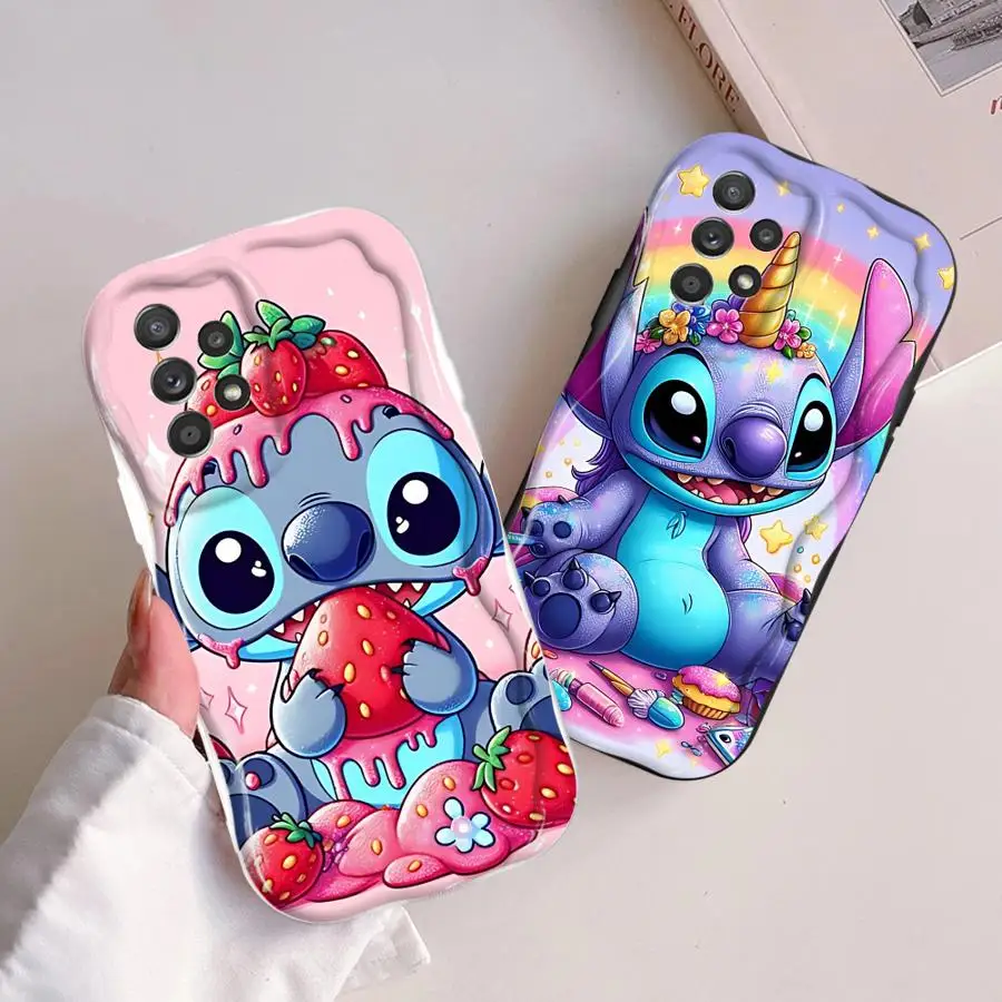 Cartoon Cute Stitch For Samsung Galaxy A55 A72 A54 A35 A15 A73 A53 A52 A33 A42 A32 A34 A24 A23 A22 A14 A13 A12 5G Phone Case