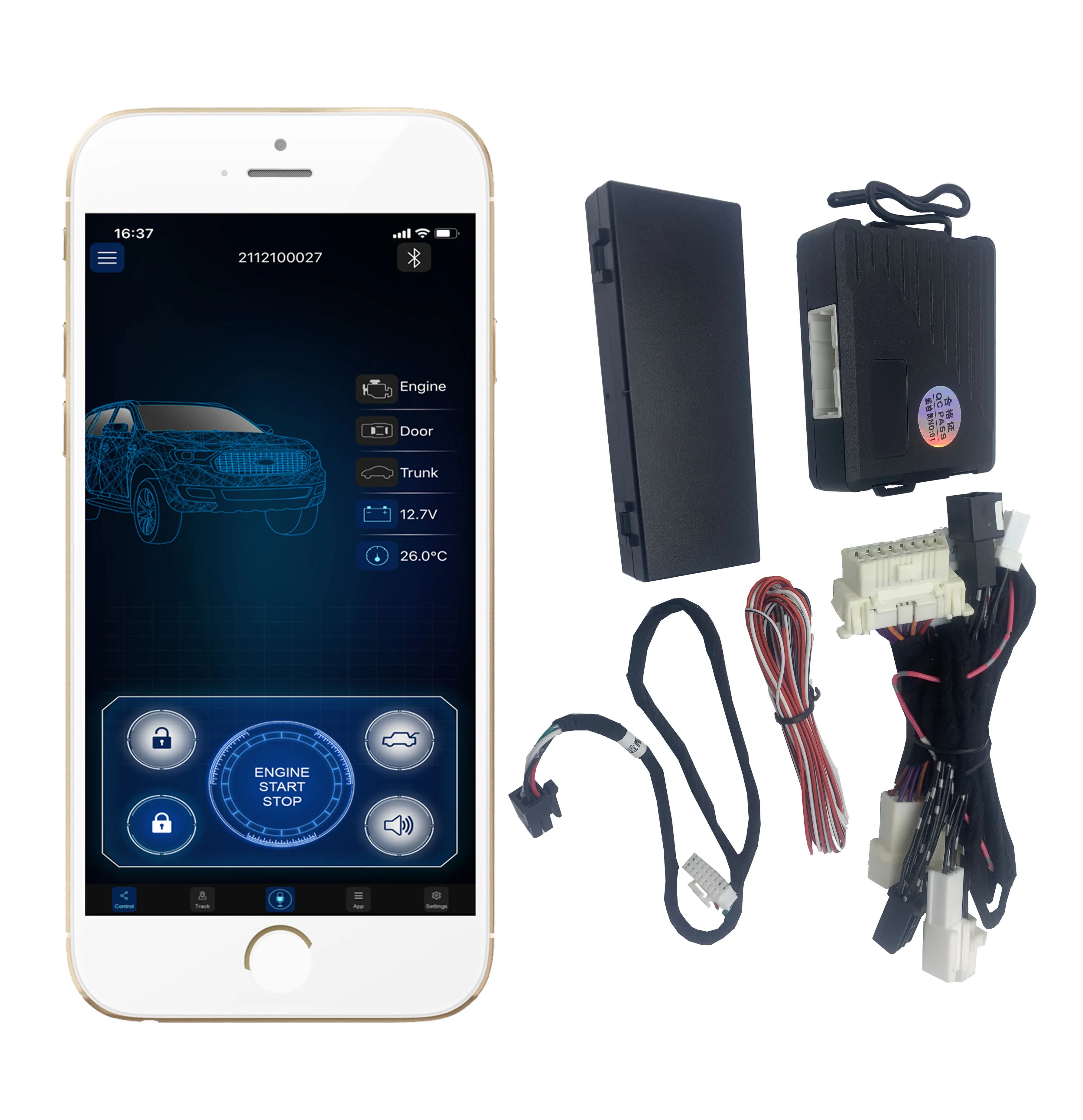Plug and Play CAN BUS Remote Engine Start Stop Long Distance Ignition SMAR PHONE APP Control 2012-2016 CRV
