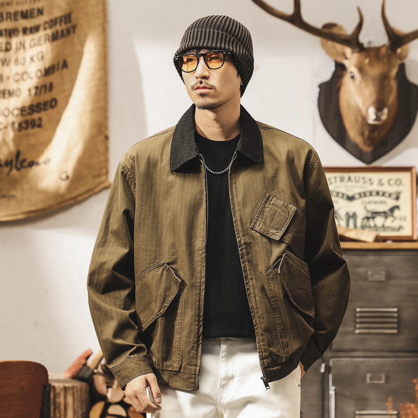 

A new retro workwear jacket for autumn and winter, a loose and trendy brand coat