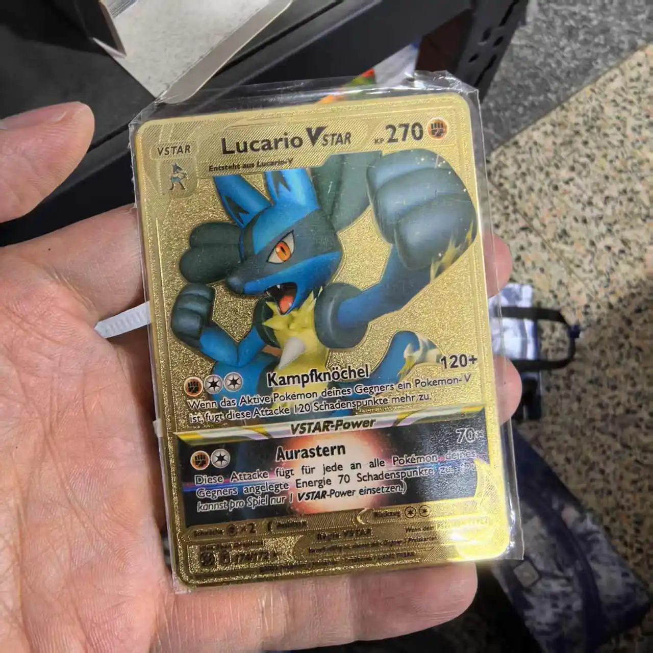 Pokemon-Metallkarten im Deutsch Terastal Pikachu Arceus Charizard DIY Trading Flash Card Anime Cartoon Geschenk