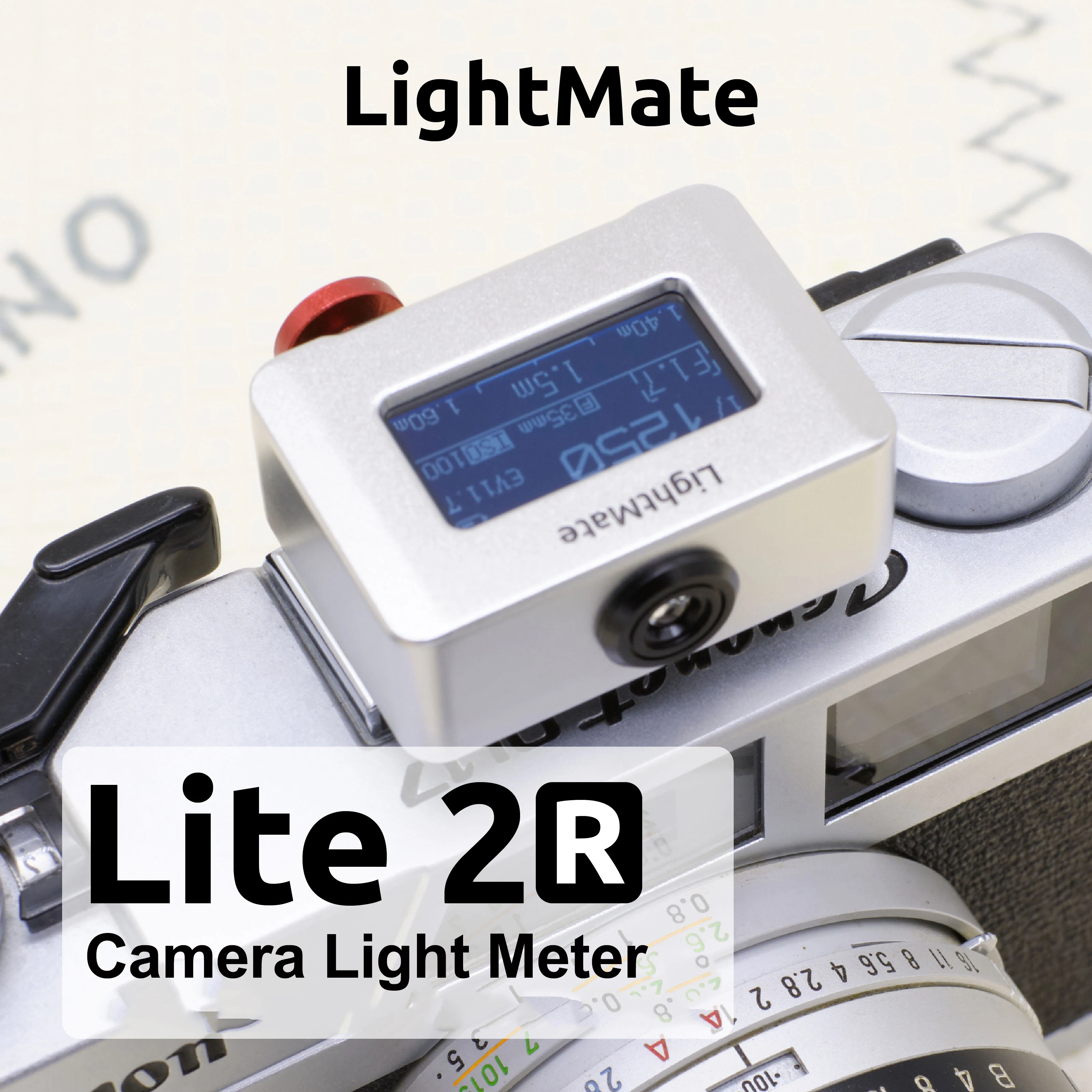 LightMate Lite 2R Light Meter LED Display Camera Light Meter with Cold Shoe for DSLR Film Camera Photography Accessories