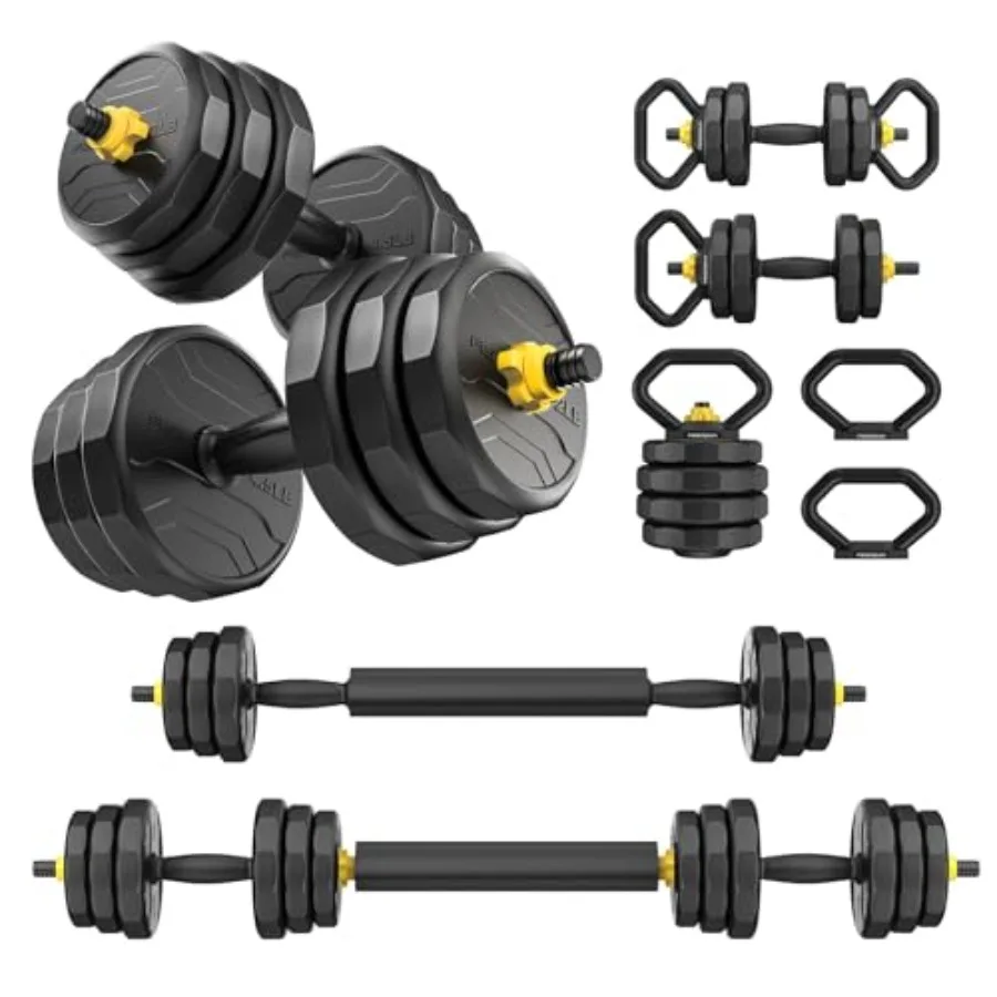

FEIERDUN Adjustable Dumbbells Set 48/68/88lbs Free Weight Set with 4 Modes Barbell Kettlebells Push Up Stand Home Gym Fitness f