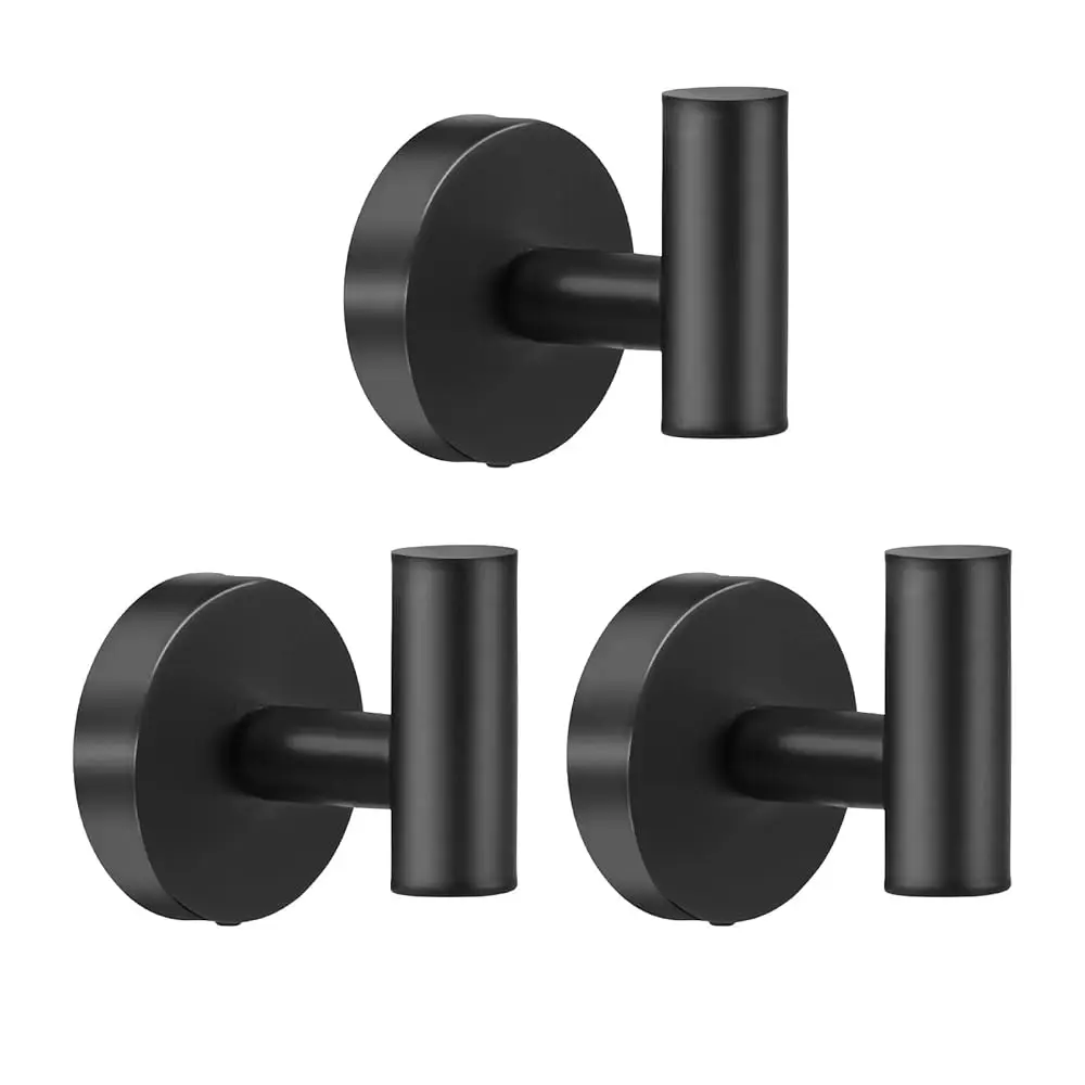 

Matte Bla Wall Towel Hooks, Heavy Duty Door Hanger Bathroom Hooks Stainl Steel Towel Hooks Bathroom Coat Hook For Bedroom,