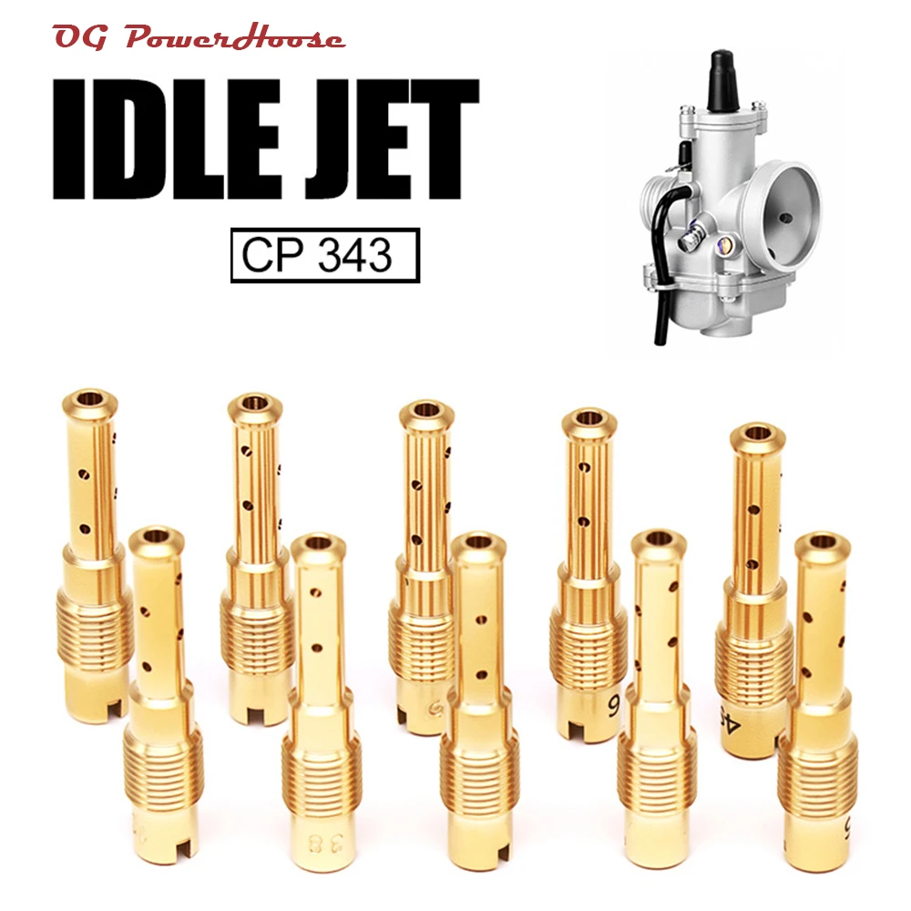 (5pcs/pack) Idle Jet Slow Pilot Jet Kit 32-40 42-52 Replacement Part Code 343.0301 343.0302 Motorcycle Parts Fits CP Carburetor