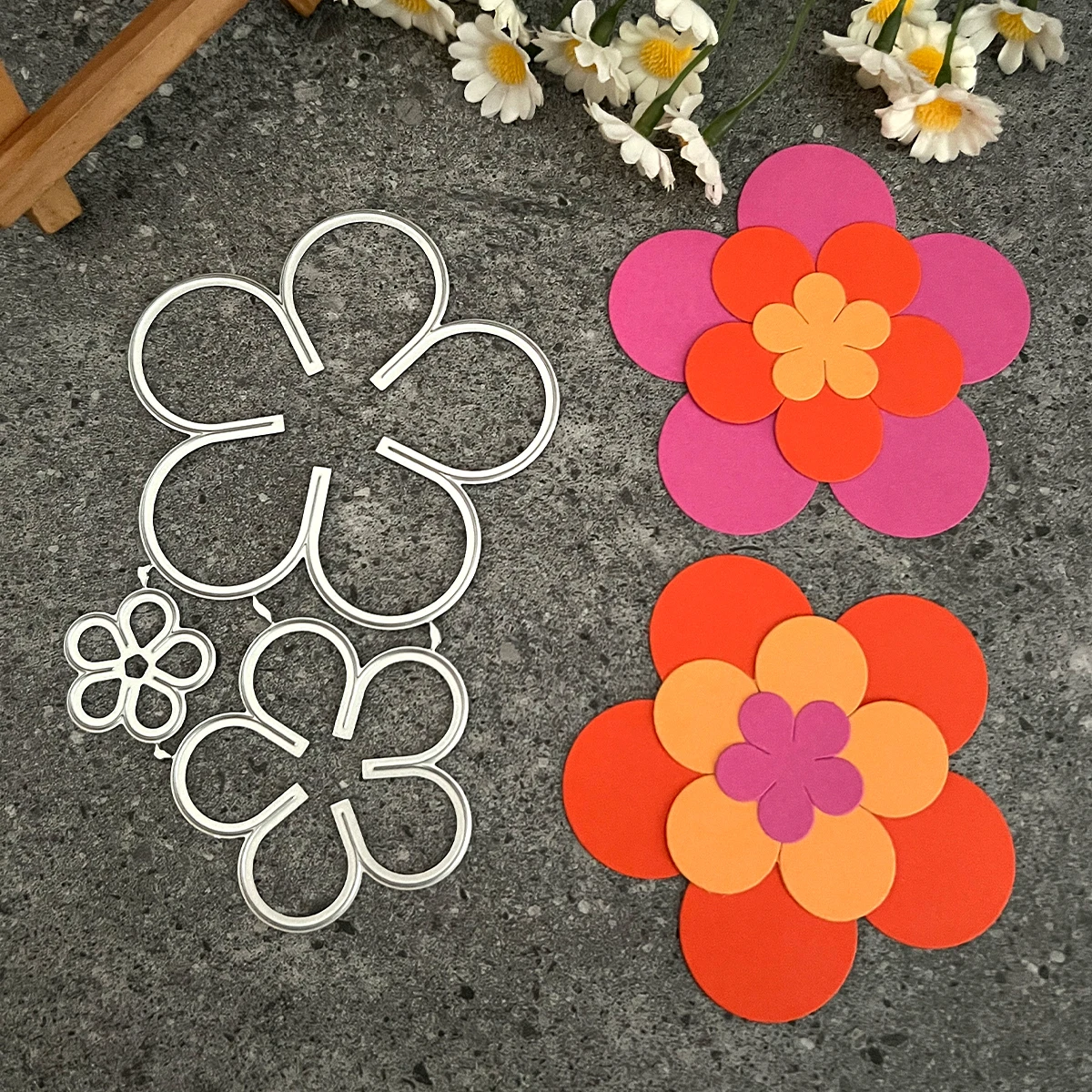 3D Flowers Metal Cutting Dies Mold Knife Scrapbooking Stencil DIY Embossing Craft Card Making