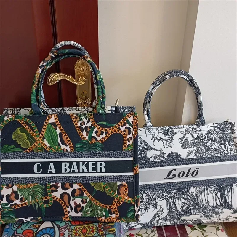 Sac à main en toile de grande capacité pour femme, sac à main personnalisé, sac initié personnalisé, impression de mode, style d'art de créateur, nouveau