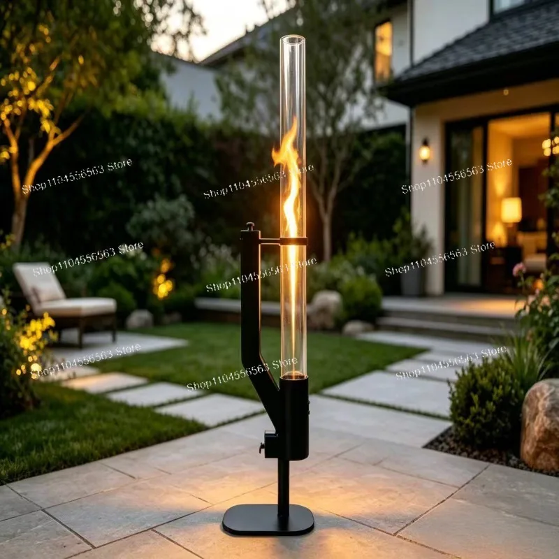 Portable Stainless Steel Rocket Stove, Integrated Glass Pellet Heating Stove for Home Indoor Heating & Outdoor Camping