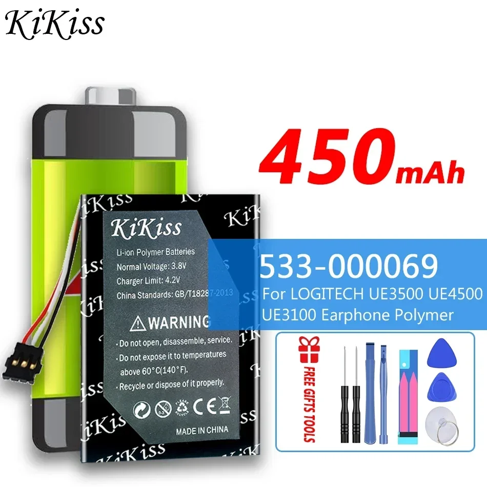 450mAh Earphone Battery for LOGITECH UE3500 UE4500 UE3100 Earphone Polymer, 533-000069