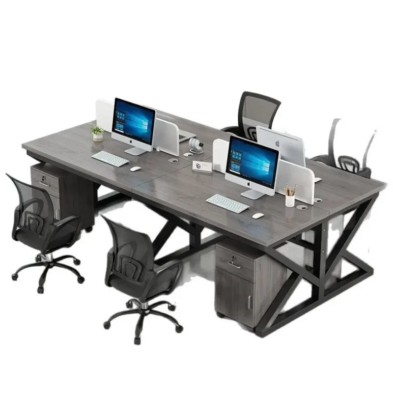 

Staff desk Staff computer desk 2/4/6/seat card seat combination Simple modern screen