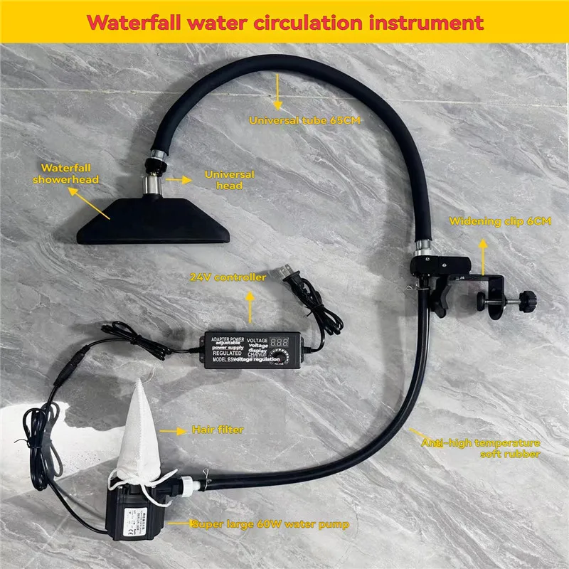 Factory Supply head spa with water circulation Bending Shower With Pillow for Shampoo Bed