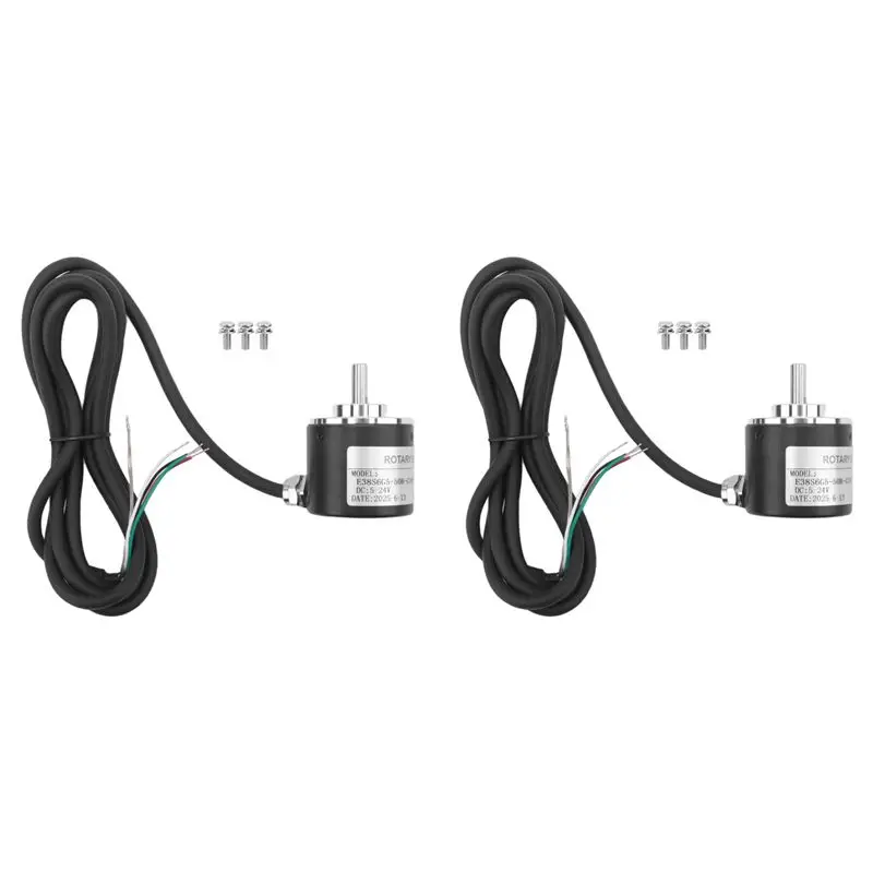 DT19-2X Rotary Incremental Encoder 38S6G5-B-G24N AB 2-Phase Connection 50P/R 5-24V Solid Shaft DC Open Collector NPN Output