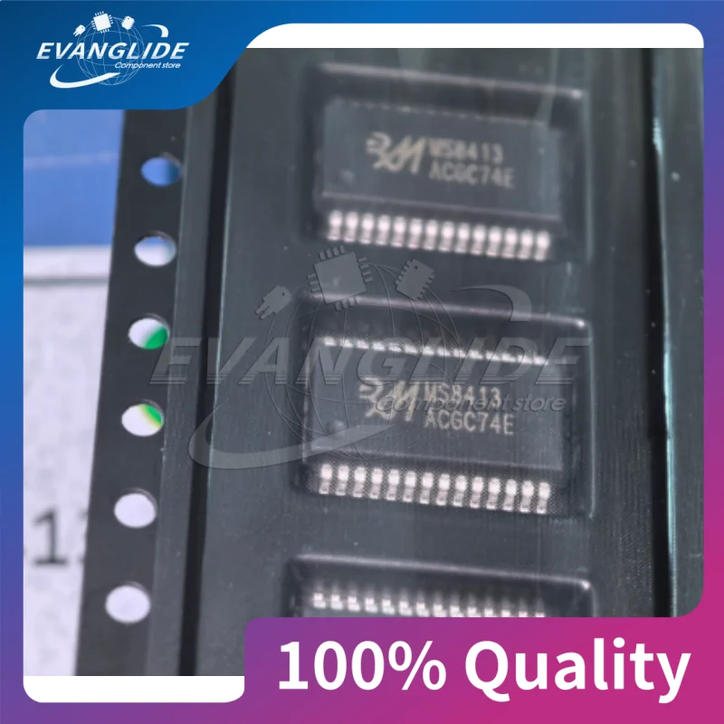 2 PCS/LOT MS8413 SSOP-28 Optical fiber coaxial decoding chip