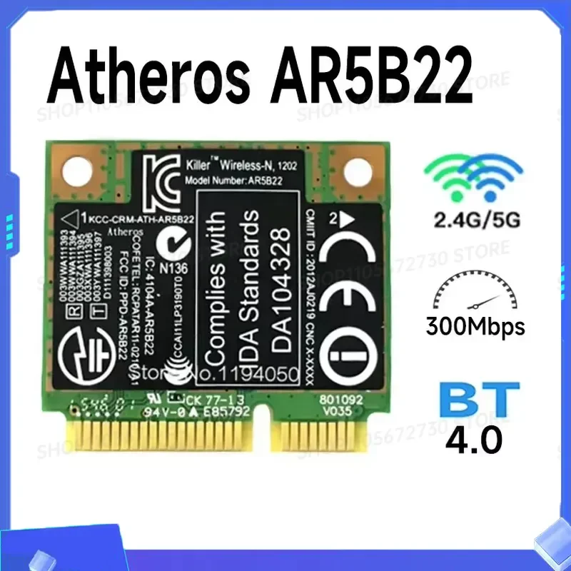 for BB 2026 Laptop Internal Wlan Adapter Killer N1202 Ar5B22 Dual Band 2.4Ghz 5Ghz With Bluetooth Function Replacement