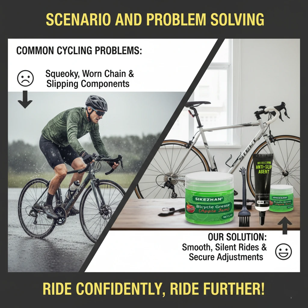 Fahrrad-Carbonfaser-Griffpaste Rutschfeste Verbindung + Lagerfett Schmiermittel-Set für MTB Rennrad Reparatur-Wartungswerkzeuge – Detail 3