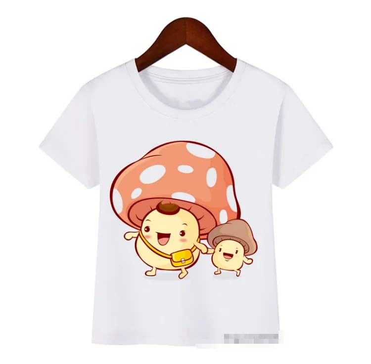 Children Clothing T-shirt Cute Mushroom Cartoon Print Kids T Shirt Summer Fashion New Shirt KidsShort - Sleeved  T-shirt Tops