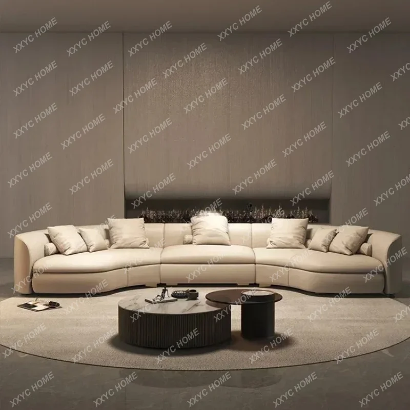 Circular Curved Large Apartment Living Room Special-Shaped Corner Light,  Minimalist Light, Luxury