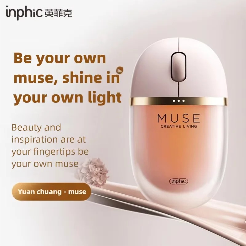 

Беспроводная офисная мышь Inphic Muse для женщин, совместимая с Bluetooth, стабильное соединение, Plug and Play, три режима работы, игровая мышь